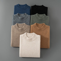 Pull en cachemire pour homme ODM de luxe, col rond, manches longues, automne-hiver, pull en laine pour homme