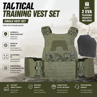 Gilet tactique en polyester 1000D durable avec porte-plaques MOLLE à dégagement rapide et conception modulaire pour l'entraînement en extérieur et l'équipement de sécurité