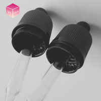 Pipettes en verre LANJING 1 ml/2 ml avec collier en PP, bouchons de pipette en verre marqués pour l'emballage d'huiles essentielles