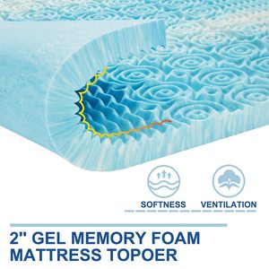 Giá thấp cuộn lên 5-Zone Twin Nệm bán buôn băng làm mát Gel Nệm Pad Topper gel làm mát Bộ nhớ bọt Bỏ Túi nệm - Product Image 2