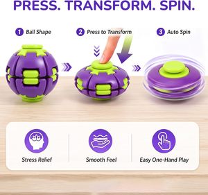 ลูกบอลบีบคลายเครียดแบบหมุนได้ 360 องศา พร้อมระบบกดเพื่อหมุน - Product Image 3
