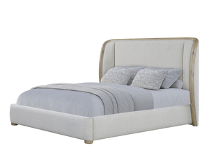 King Adjustable Convertible Modern Upholstered <b>Bed</b> with Pine Inspired <b>Frame</b> - Product Image 3