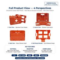Boîte de premiers secours vide en plastique ABS vert durable de classe II avec séparateurs personnalisables pour le stockage industriel d'urgence - Vente en gros