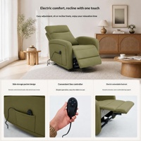 Fauteuil releveur électrique pour seniors, canapé de bien-être en tissu, design moderne et minimaliste, fauteuil inclinable individuel compact pour salon, fonctionnel et confortable