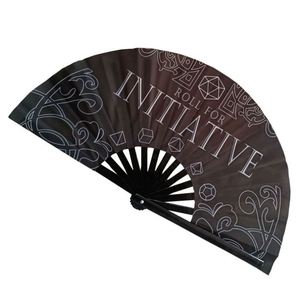 พัดไม้ไผ่พับได้ขนาดใหญ่ลายรุ้ง พัดพับแบบมีเสียงสำหรับงานเทศกาลดนตรี - Product Image 4