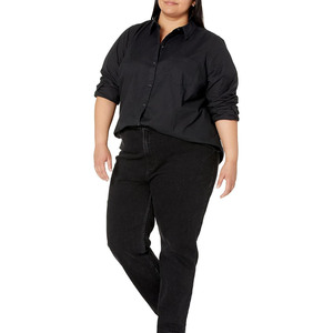 Chemise décontractée à manches longues pour femme, 100 % coton, douce, durable, respirante, écologique, été-automne, avec poches - Product Image 3