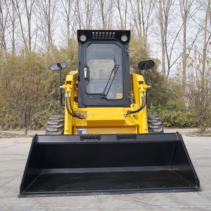 Livraison gratuite pas cher Skid EPA moteur chargeuse sur pneus Mini Skid Steer Loader Attachment HWJC45 Mini Skid Steer Diesel Loader - Product Image 6