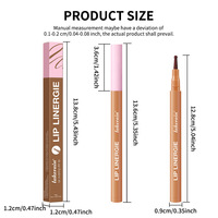 Crayon à lèvres innovant à pointe souple 8 teintes, stylo à lèvres à pointe feutre, anti-bavure, pour sculpter la couleur des lèvres, maquillage des lèvres