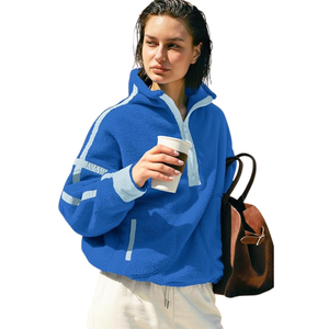 Sudadera Corta de Forro Polar Sherpa para Mujer, Suave, Cálida para Invierno, Informal, Acogedora, Tipo Teddy - Product Image 6