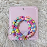 Câble de charge USB 4 en 1 coloré et mignon avec perles, charge rapide, multi-USB, type C, cordon de charge pour téléphone, accessoires Micro USB