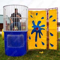 Dunk Tank Gonflable en Métal, Jeu Aquatique de Lancer, Amusement pour Carnavals, Enfants et Adultes, Location pour Fêtes, Équipements et Manèges de Parcs d'Attractions Extérieurs