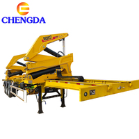 Chine Usine Haute Efficacité 40Ft 3 Essieux 37 45 Tonnes Conteneurs D'expédition Utiliser Latéral Ascenseur Chargeur Hydraulique Squelette Semi-Remorque