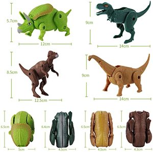 Confezione da 12 Giocattoli Dinosauro per Bambini, Uova di Pasqua Uniche, Decorazioni da Scrivania Deformabili, Regalo per Feste per Bambini - Product Image 2
