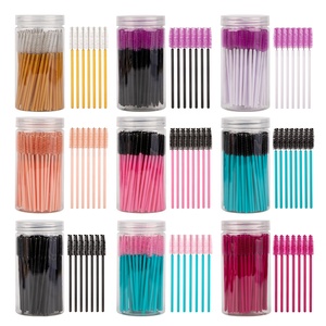 Starry sirène — brosse à cils jetable, 100 pièces/bouteille, baguettes de Mascara, brosse à <span class=keywords><strong>sourcils</strong></span> pour Extension de cils, étiquette privée - Product Image 2