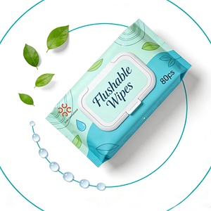 Lingettes pour bidet ménager OEM, eau ultra <span class=keywords><strong>pure</strong></span>, additif non alcoolisé, 60GSM, non tissées, <span class=keywords><strong>extra</strong></span> larges, épaisses, jetables dans les toilettes - Product Image 5