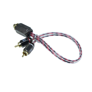 Hochwertiges Aluminium-Gehäuse Stecker-zu-Stecker 2m 1f Matt PVC Transparent Auto-<span class=keywords><strong>Audio</strong></span>-Zubehör RCA-Kabel - Product Image 1