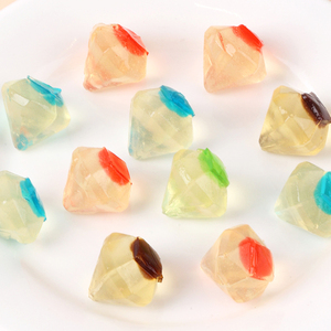 ผู้ผลิตลูกอมกัมมี่จีน ขายส่งขนมหวานรสผลไม้รวมแบบฮาลาล ลูกอมกัมมี่รูปทรงเพชร - Product Image 1