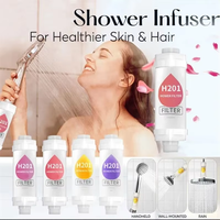 Filtre de douche à la vitamine C H201, filtre de douche à la vitamine C, élimine le chlore, prévient la perte de cheveux, filtre à eau pour la douche