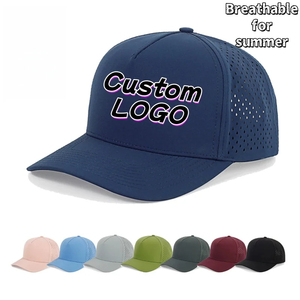 Quick-drying Solid Color Hole Short-brim Truck <b>Hat</b> Men Women Couples 5-Panel <b>Light</b> Board Simple Thin Baseball Cap - Product Image 2