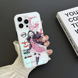 Nouvelle <span class=keywords><strong>coque</strong></span> <span class=keywords><strong>de</strong></span> <span class=keywords><strong>téléphone</strong></span> en métal à double face avec film, motif anime <span class=keywords><strong>Demon</strong></span> <span class=keywords><strong>Slayer</strong></span>, lumière bleue, pour iPhone 17 Pro Max 16 11 XS, <span class=keywords><strong>coque</strong></span> arrière IMD - Product Image 4