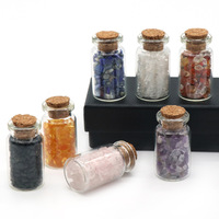Bouteille de cristal d'agate naturelle, bouteille à messages en pierres semi-précieuses colorées pour la décoration intérieure et les cadeaux