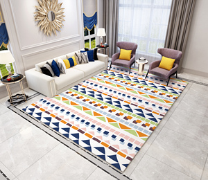 Hiện đại Khả năng chịu nước polyester phẳng dệt chống trượt 3D mặt đất bảo vệ thảm <span class=keywords><strong>4x8</strong></span> hành lang Boho Dã Ngoại thảm - Product Image 4