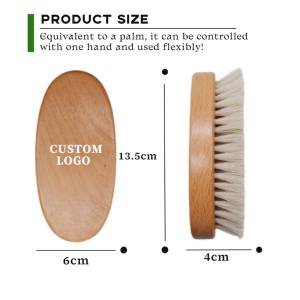 Spazzola per la pulizia del viso con setole di cavallo in legno di lusso spazzola per la pulizia del bagno - Product Image 4