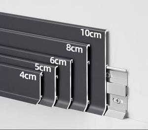 Hiện đại công nghiệp hợp kim nhôm Ốp chân tường ban thanh lịch ván chân tường Trims cho khách sạn căn hộ kim loại sàn không thấm nước - Product Image 3