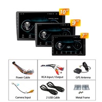 Autoradio Android 9 pouces universel double DIN avec écran tactile, GPS, Bluetooth et CarPlay sans fil, lecteur multimédia 2+32 Go