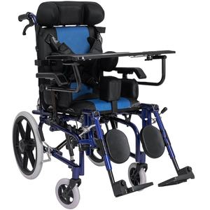 Silla de ruedas manual pediátrica de aluminio ultraligera para niños con parálisis cerebral, - Product Image 1