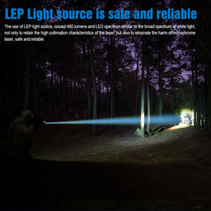 Lampe torche tactique LED rechargeable USB en alliage d'aluminium, étanche IP68, avec perles laser blanches T30R 460LM pour la <span class=keywords><strong>défense</strong></span> personnelle et le camping - Product Image 2