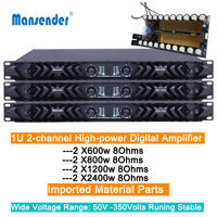 Amplificateur numérique OEM AC 110-240V 1U Classe D haute puissance 2x1000W Audio professionnel Metal Mansender MS-1000 Line Array Audio haute résolution