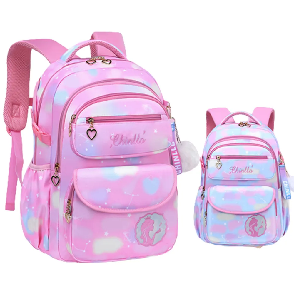 Wholesale Cute custom Cartoon Beautiful Children's Waterproof Breathable Pink Blue School Bags Kids Backpack