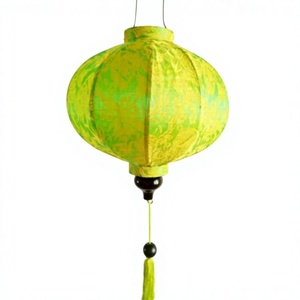 Lanterne en bambou artisanale du Vietnam, en satin, pour restaurant, fête, décoration de mariage, à suspendre, avec housse en tissu de soie DIY, colorée, vente en gros, exportation - Product Image 2