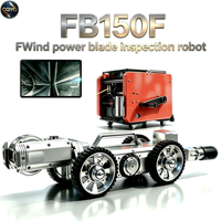 Robot chenillé FORBEST de haute qualité à 6 roues motrices FB150F avec caméra PTZ HD 220V pour inspection interne des pales d'éoliennes, garantie 1 an