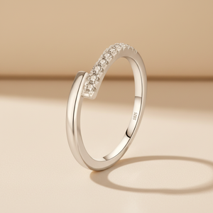 Huiyue ชุดแหวนแต่งงานสำหรับผู้หญิงได้รับการรับรอง GRA D-Color VVS Moissanite อัญมณี S925ผู้หญิงแหวนเงินสเตอร์ลิง - Product Image 4