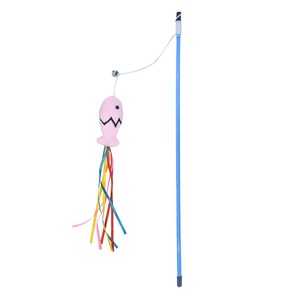 Peluche interactivo <span class=keywords><strong>Catnip</strong></span> <span class=keywords><strong>Fish</strong></span> Ejercicio Caña de pescar Juguete para gatos con plumas Teaser para mascotas - Product Image 2