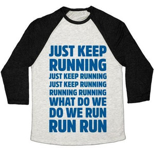 Just Keep Running Unisex Tri-Blend <b>Baseball</b> <b>Tee</b> - Product Image 3