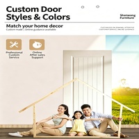 Porte coulissante en bois sur mesure à prix d'usine, porte coulissante à suspension supérieure, porte coulissante à pousser-tirer, pour cuisine, chambre et bureau