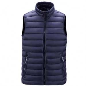 เสื้อกั๊กผู้ชายแบบมีปกตั้ง  ดีไซน์ใหม่  แฟชั่นฤดูหนาว  บุนวมอุ่น  ไซส์ใหญ่  โลโก้สั่งทำได้ - Product Image 5