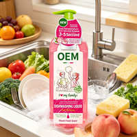 Détergent enzymatique dégraissant rapide pour fruits et légumes, marque privée OEM, parfum pêche et réchauffant, vente en gros