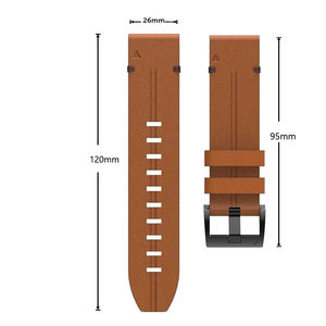 Correa de Cuero de Liberación Rápida Upro con Hebilla de Acero Inoxidable para Garmin Fenix 8/6/6X/6S, Transpirable, 20/22/26 mm, Correas de Repuesto - Product Image 4