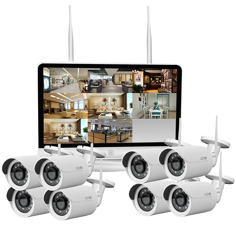 3MP 8ch Thông Minh Màn Hình Không Dây Nvr Kit Wifi Home Hệ Thống An Ninh Phát Hiện Cơ Thể Con Người Xem Từ Xa Bằng Điện Thoại Di Động