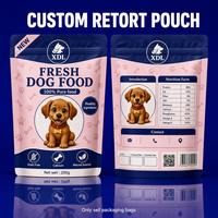 Pochette Doypack Retortable Personnalisée Imprimée Recyclable à Ouverture Facile pour Aliments Humides pour Chats et Chiens, Haute Barrière, 100g-1kg, Vente en Gros