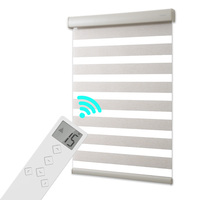 Abat-jour à rouleau en tissu moderne Taille personnalisée Décoration intérieure Couverture de fenêtre automatique Moteur électrique Stores zippés Volets