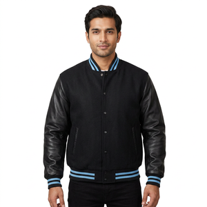 Chaqueta Varsity para Hombre al Mejor Precio, Cuero Genuino, Atuendo Más Popular - Product Image 1