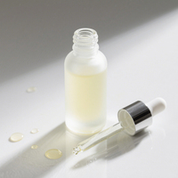 Flacon compte-gouttes en verre fantaisie 10ml 20ml 50ml 100ml flacon cylindrique d'huile essentielle givrée avec compte-gouttes