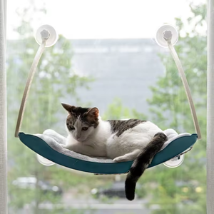Qingqin fabricante al por mayor estable ventosa colgante ventana gato hamaca con manta - Product Image 1