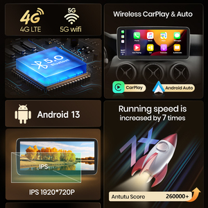 Junsun Android Auto Autoradio pour Benz Classe a W176 C117 X156 W463 2013 2014-2018 Wireless CarPlay Multimedia GPS 2din - Product Image 3