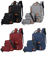 Sac à dos unisexe personnalisé pour ordinateur portable 3 pièces/ensemble sac de voyage grande capacité confortable léger et durable Oxford fermeture éclair